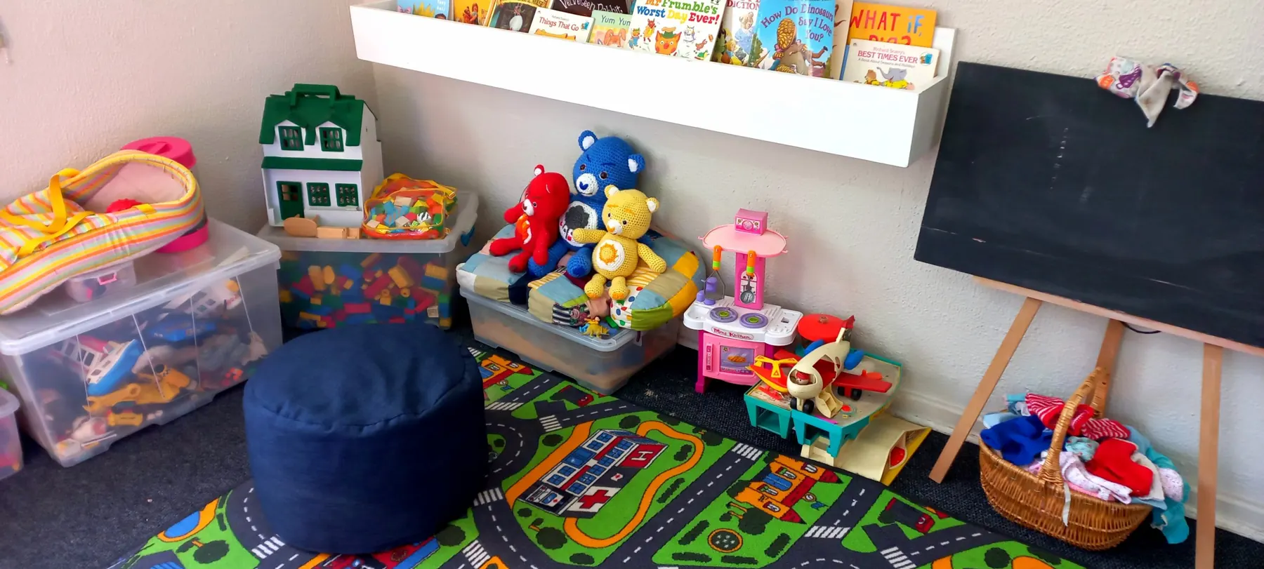 The play corner in the Grade R classroom at Japari School